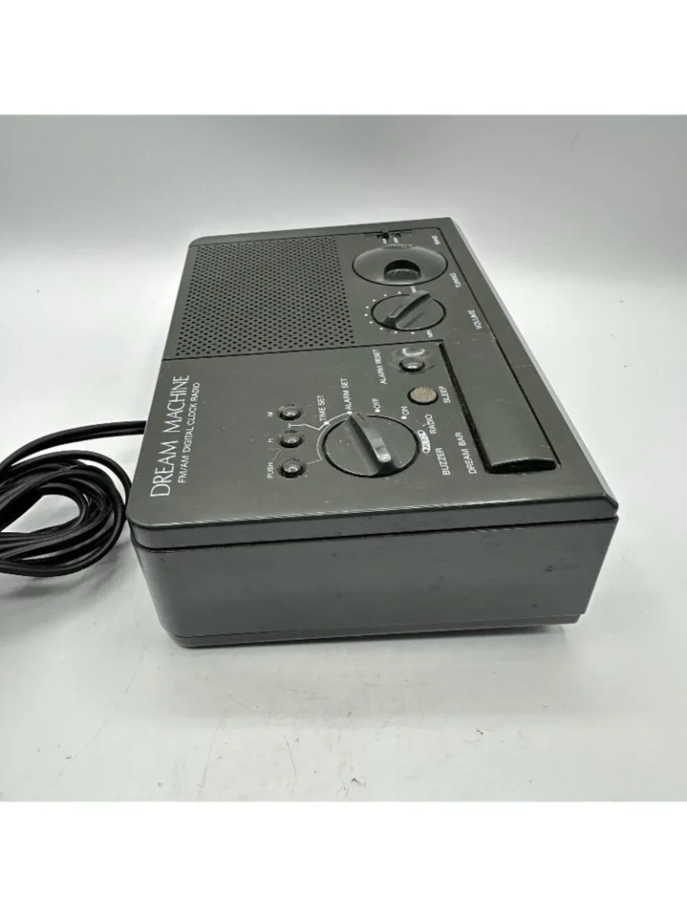 Sony Dream Machine Clock Radio FM AM Digital Alarm Vintage Black 1980s